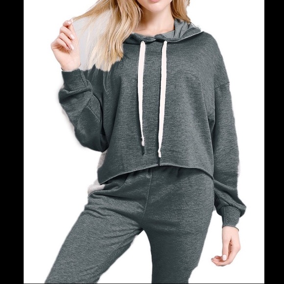 Tops - Charcoal grey hoodie